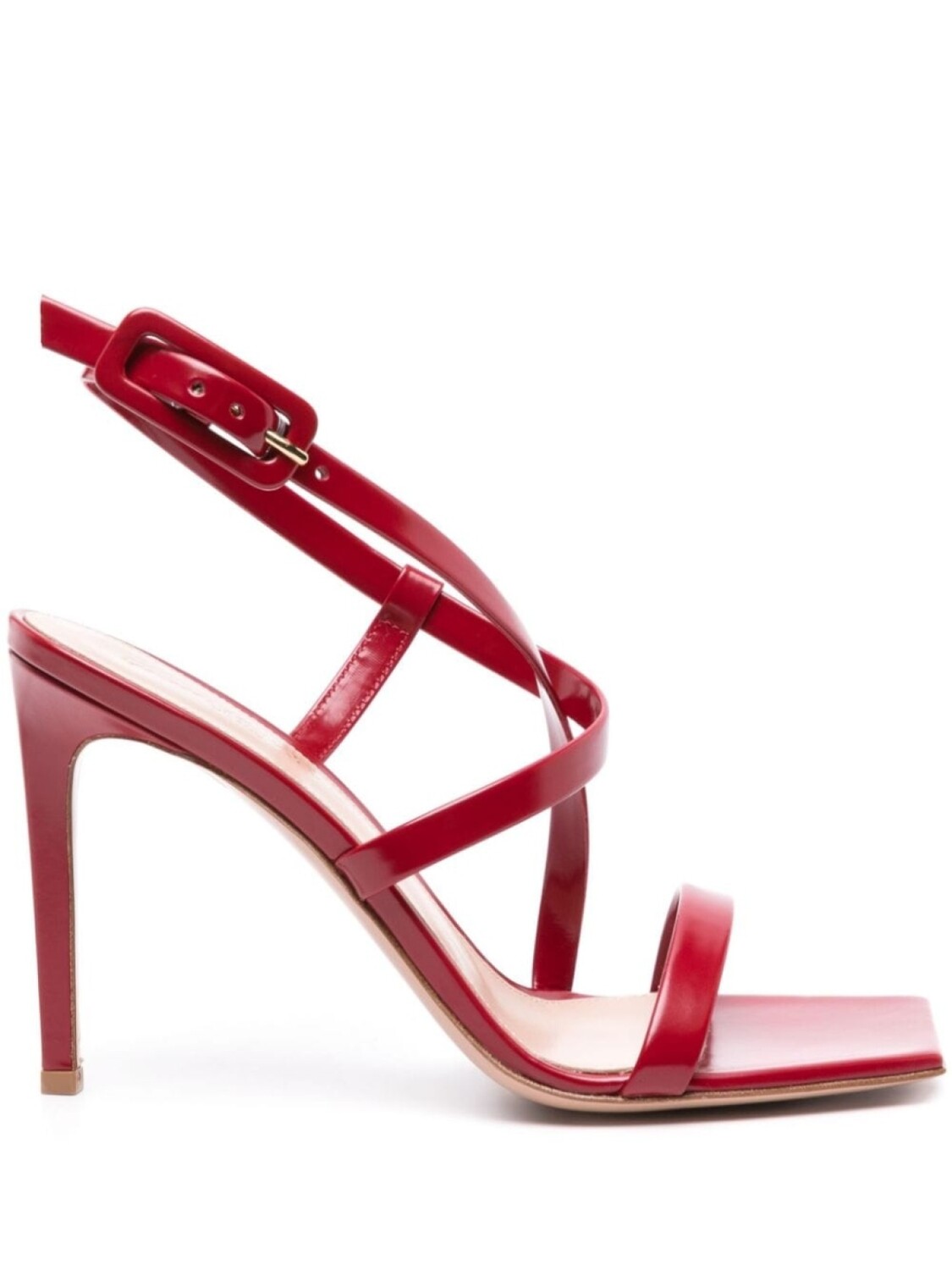 Gianvito Rossi сандалии кожаные Lindsay 95 мм, красный