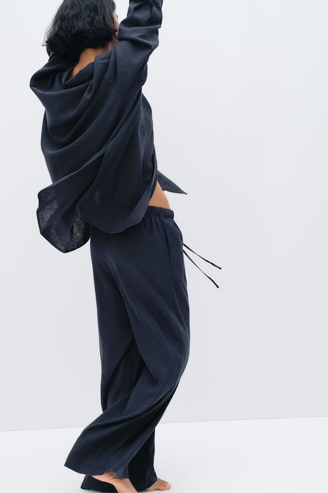 

Блузка из льняной смеси H&M, черный