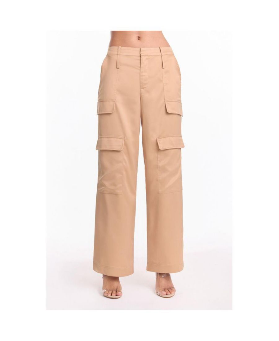 

Женские атласные брюки-карго Milan, темно-синие The Noli Shop, Gold