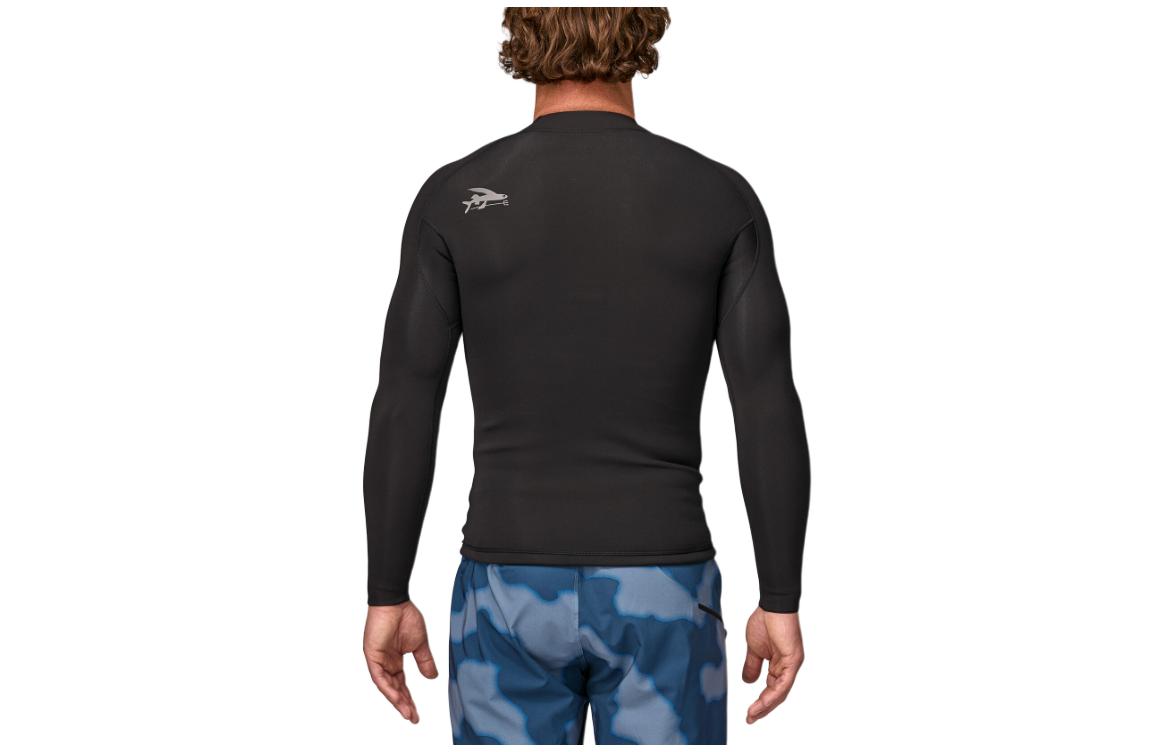 Patagonia Топ для гидрокостюма Yulex Regulator Lite с длинными рукавами мужской Black — фото 4