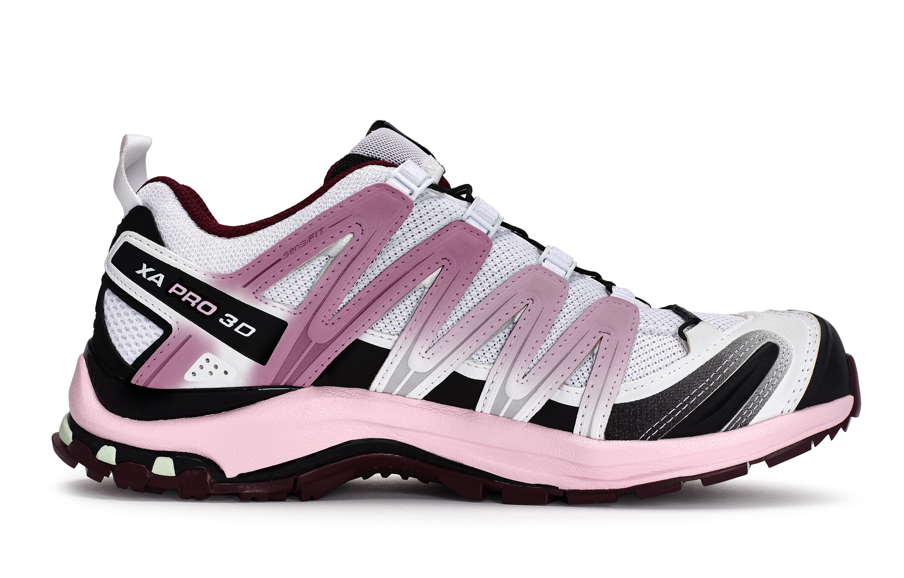 SALOMON Кроссовки для бега XA PRO 3D Abrasion Resistant Low top Unisex черные розовые серебристые — фото 4