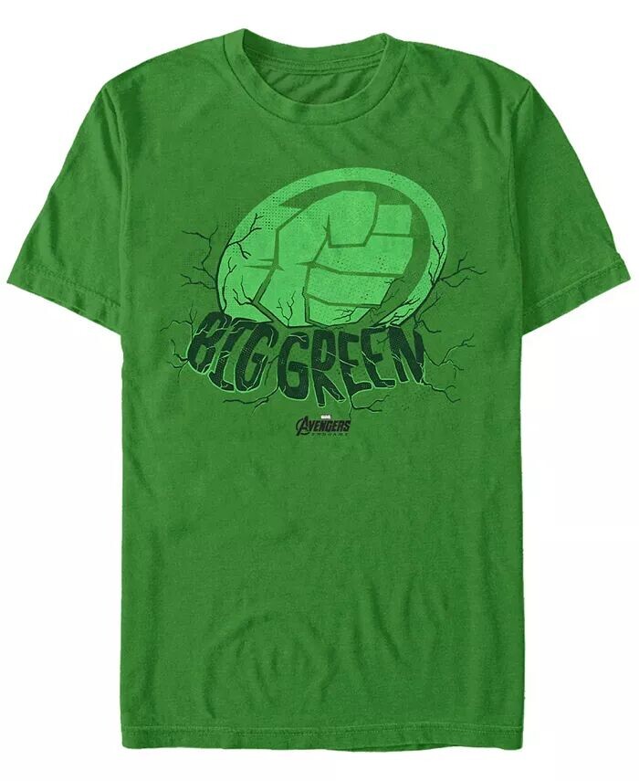 

Мужская футболка с коротким рукавом Marvel Hulk Big Green Punch Fifth Sun, зеленый