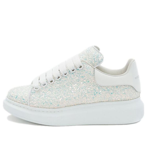 Кроссовки oversized glitter sneaker 'silver' Alexander Mcqueen, серебряный