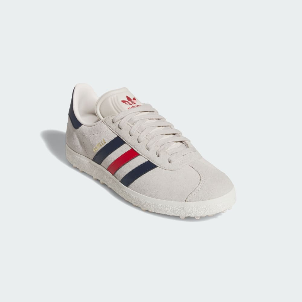 Кроссовки Adidas Gazelle Spikeless Golf Shoes, цвет Alumina/Night Indigo/Better Scarlet — фото 4
