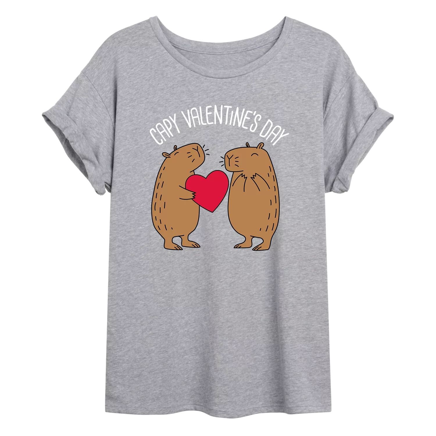 

Большая футболка Capybara для юниоров "Capy Valentine's Day" Licensed Character
