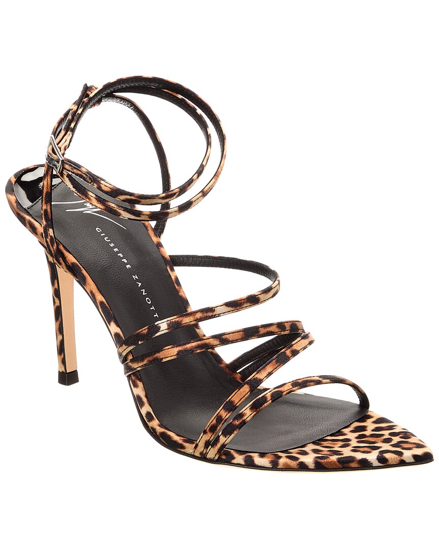 Giuseppe Zanotti Intriigo Claire 90 Satin Sandal, коричневый