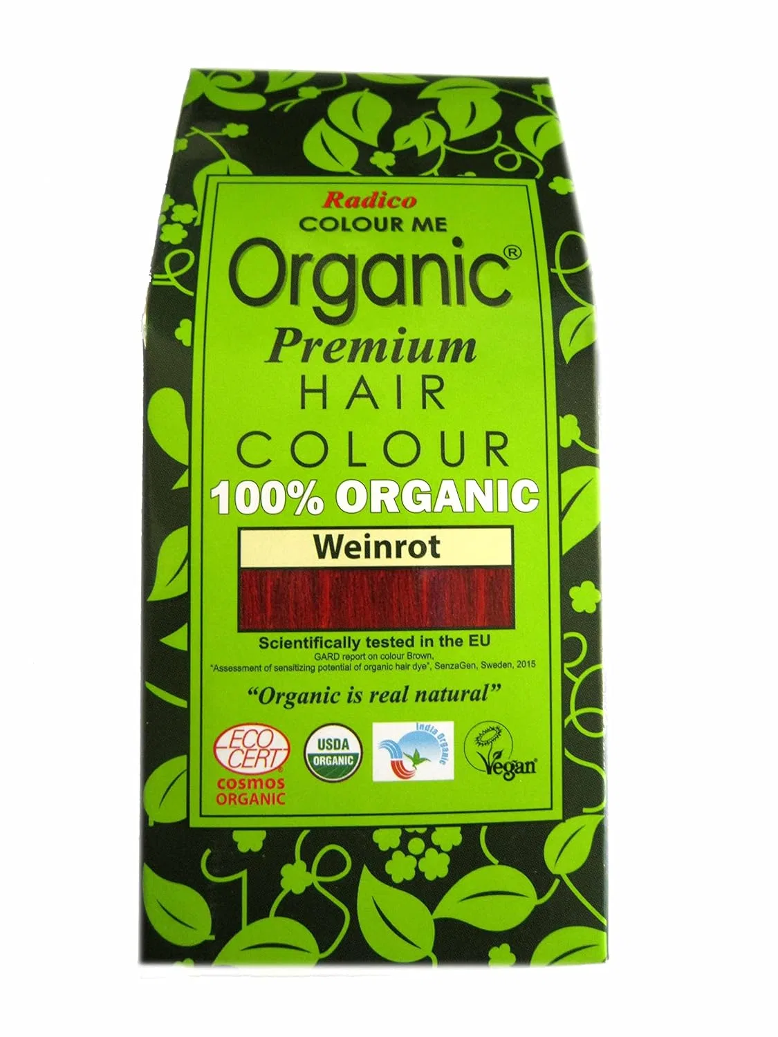 Органическая краска для волос «Colour Me Organic» от Radico, винно-красная, 3 x 100 г Radico, Wine Red