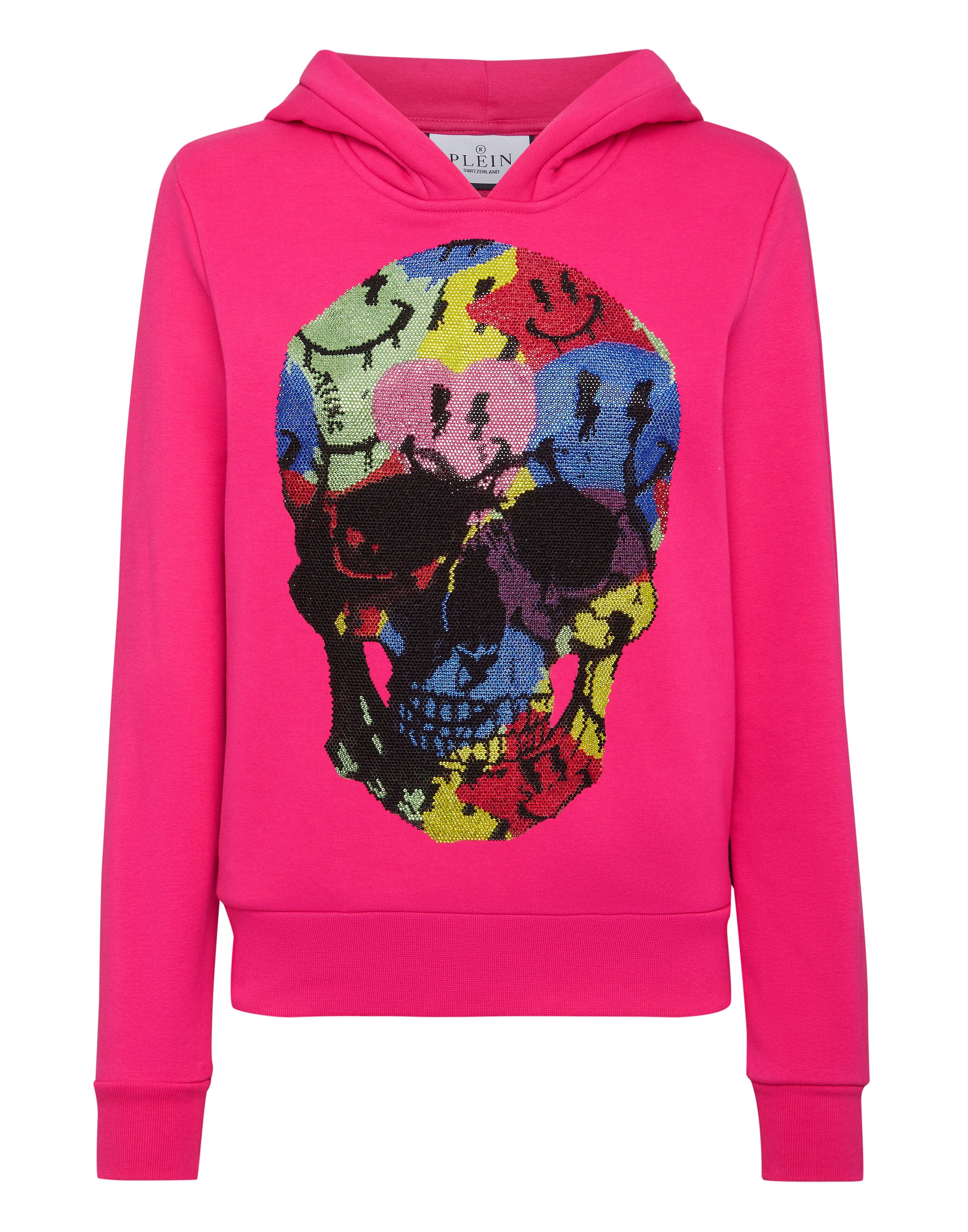 

Толстовка с капюшоном Smile PHILIPP PLEIN, фуксия