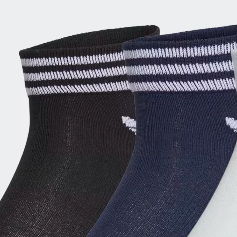 Adidas Originals Ankle Socks Unisex Couple's, 6 Pack (White/Black/Light Sky Blue/Dark Blue) — фото 3