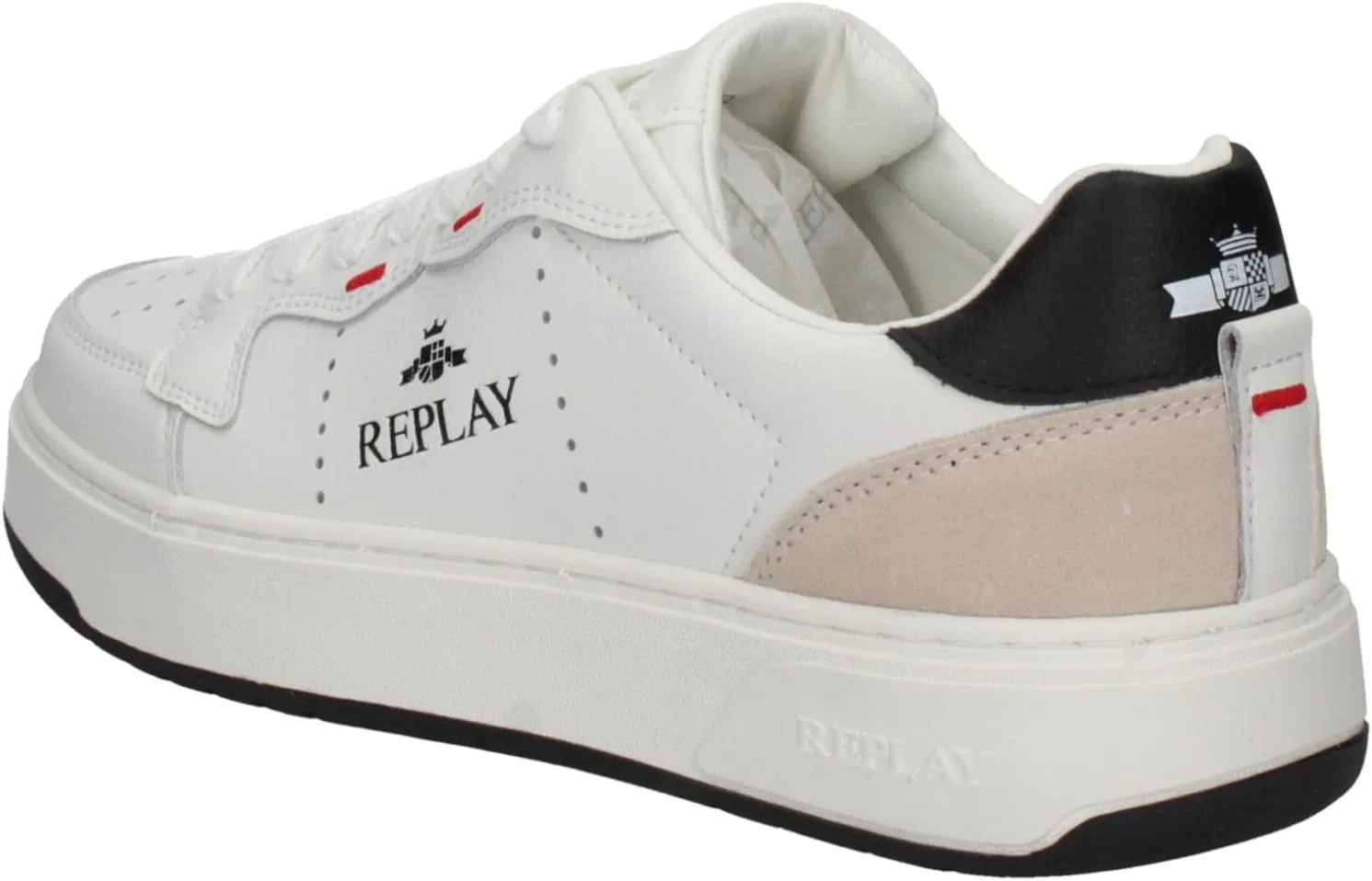 Кроссовки Replay Herren Kai Action Sneaker, 062 White Black — фото 2