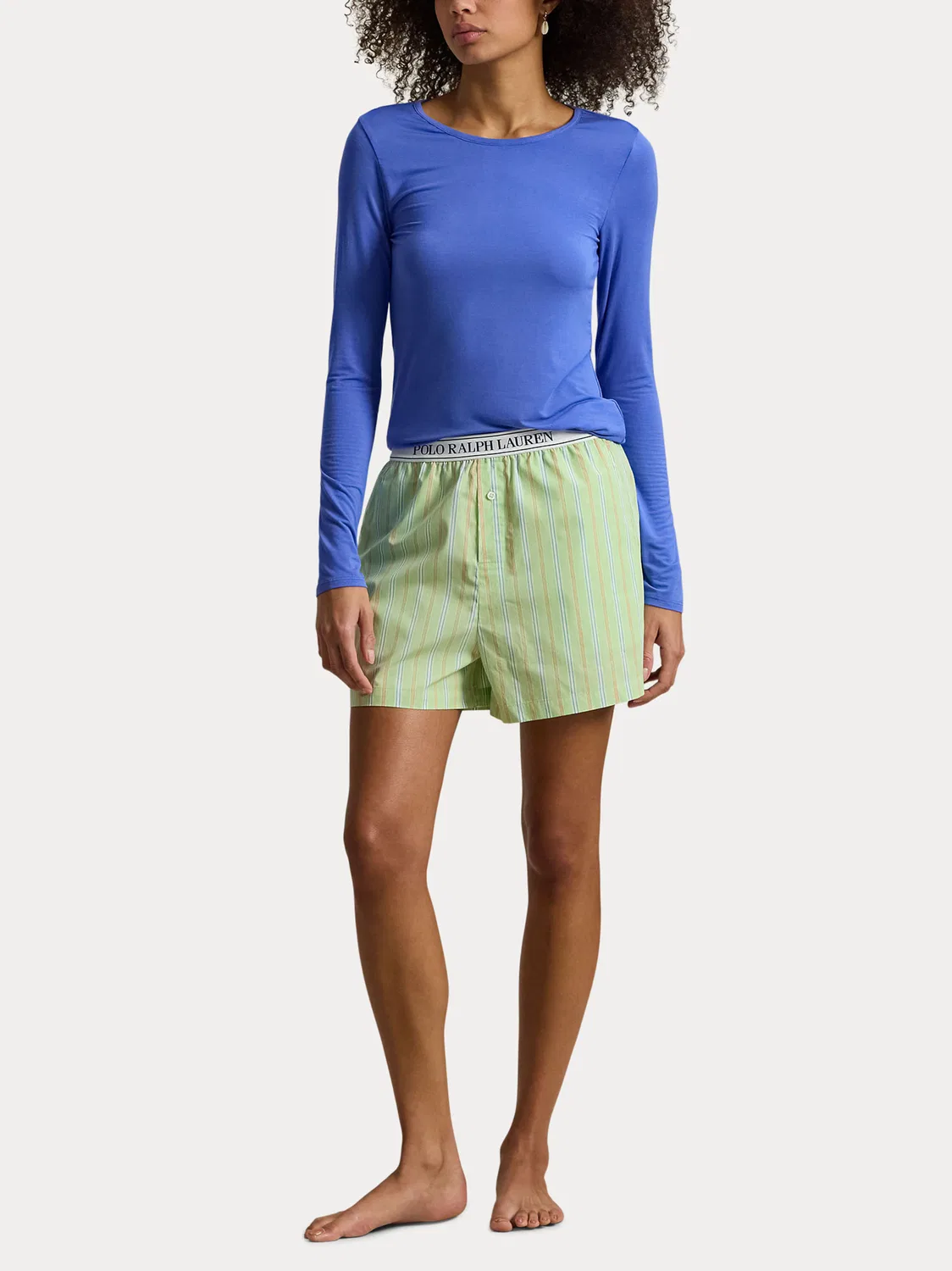 Пижамные штаны в полоску Polo Ralph Lauren, Light Yellow/Light Green — фото 4