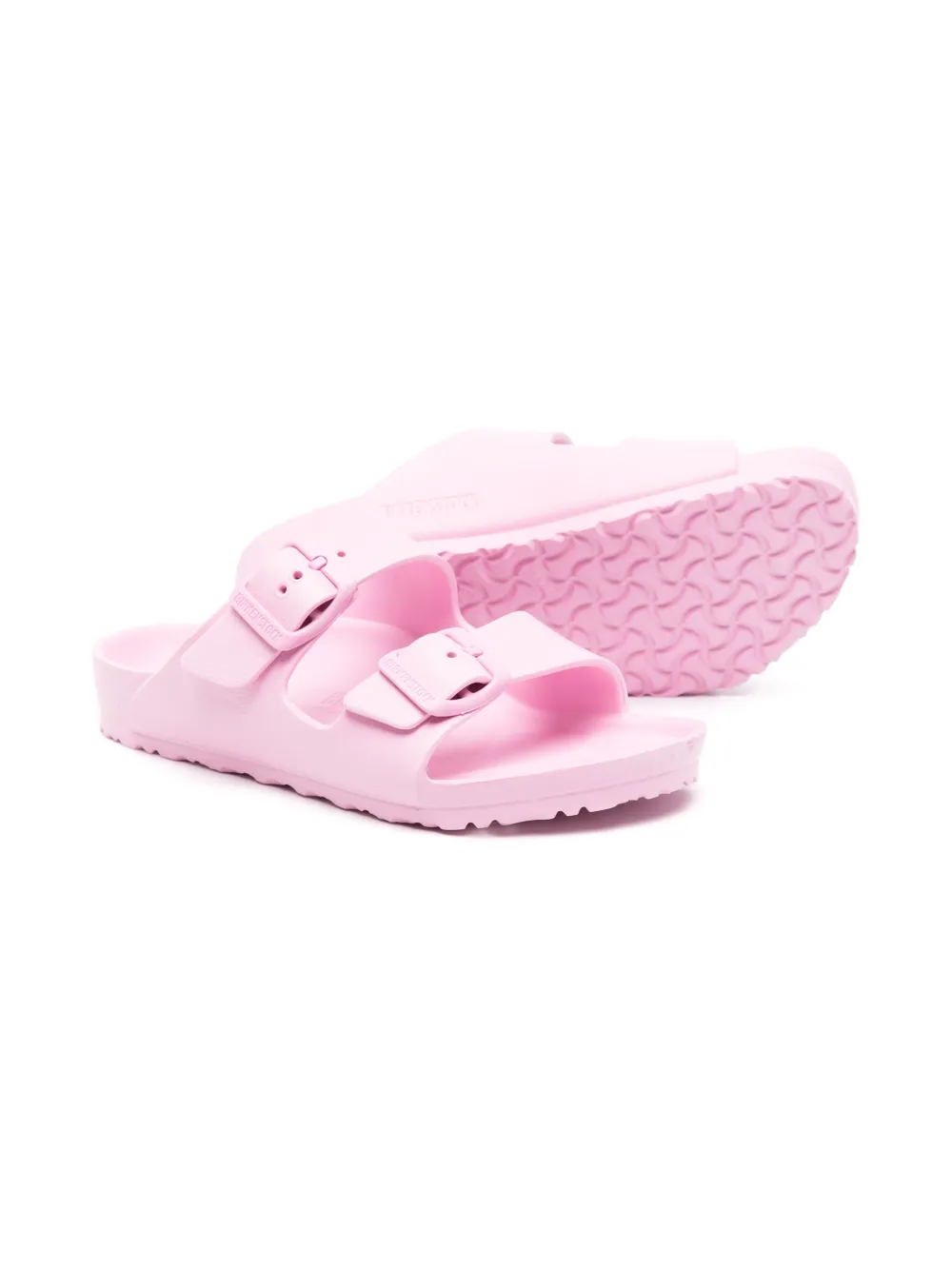 Сандалии Arizona с тисненым логотипом Birkenstock Kids, розовый — фото 2
