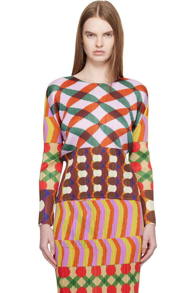 

Pleats Please Issey Miyake Футболка «Разноцветная гармония»