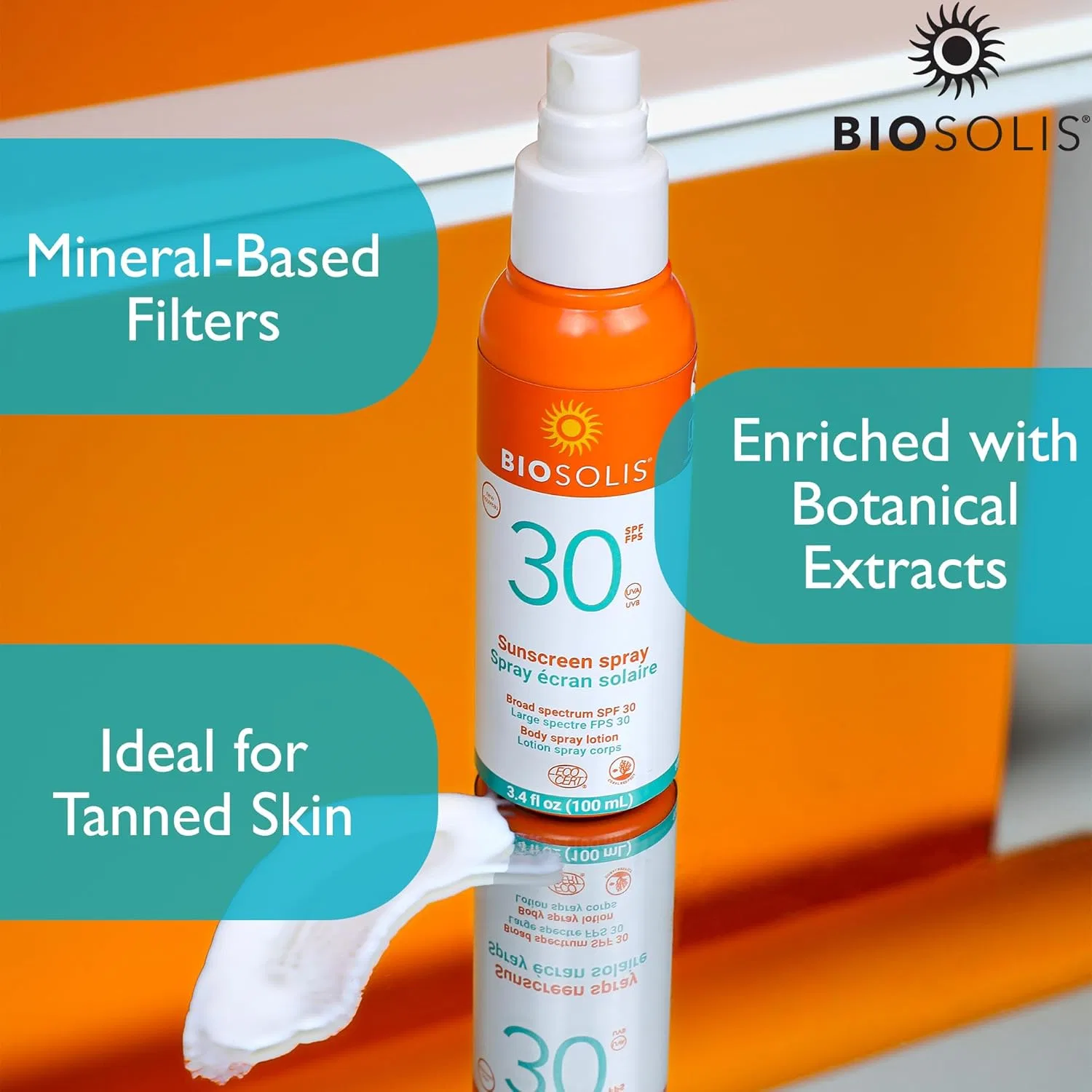 Органический солнцезащитный спрей Biosolis SPF 30, 100 мл Biosolis, White — фото 2