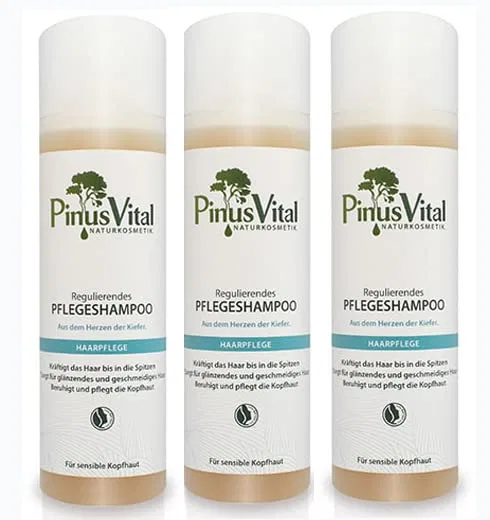 Регулирующий ухаживающий шампунь для сухой кожи головы Pinusvital
