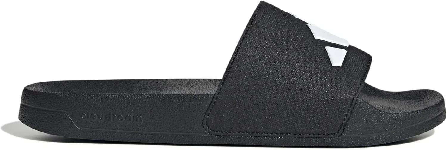 Шлепанцы Adidas Unisex Adilette Shower Slides, Old Flip Flops, Core Black Cloud White Core Black, белый/черный — фото 2