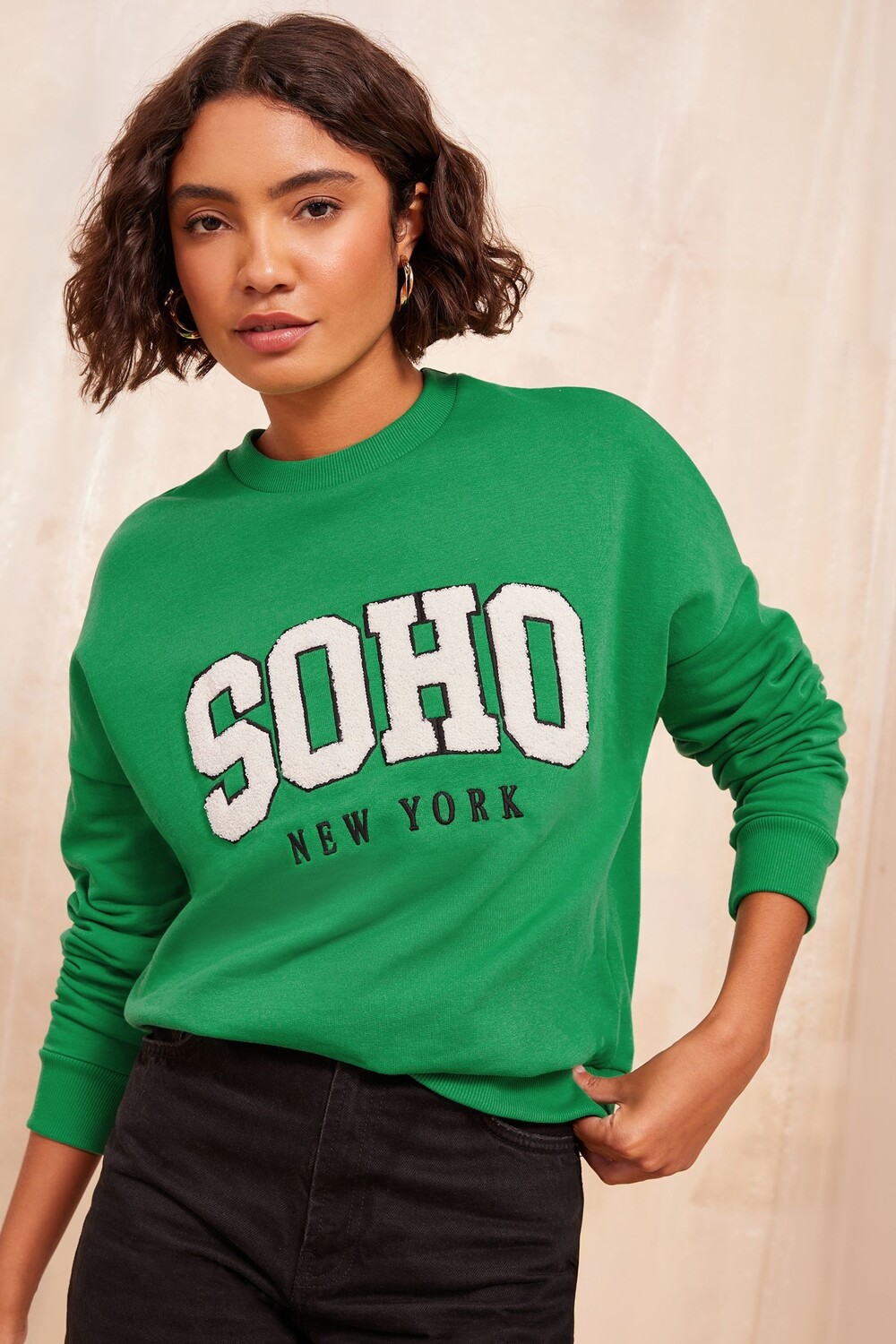 

Толстовка с длинными рукавами и круглым вырезом Friends Like These, зеленый