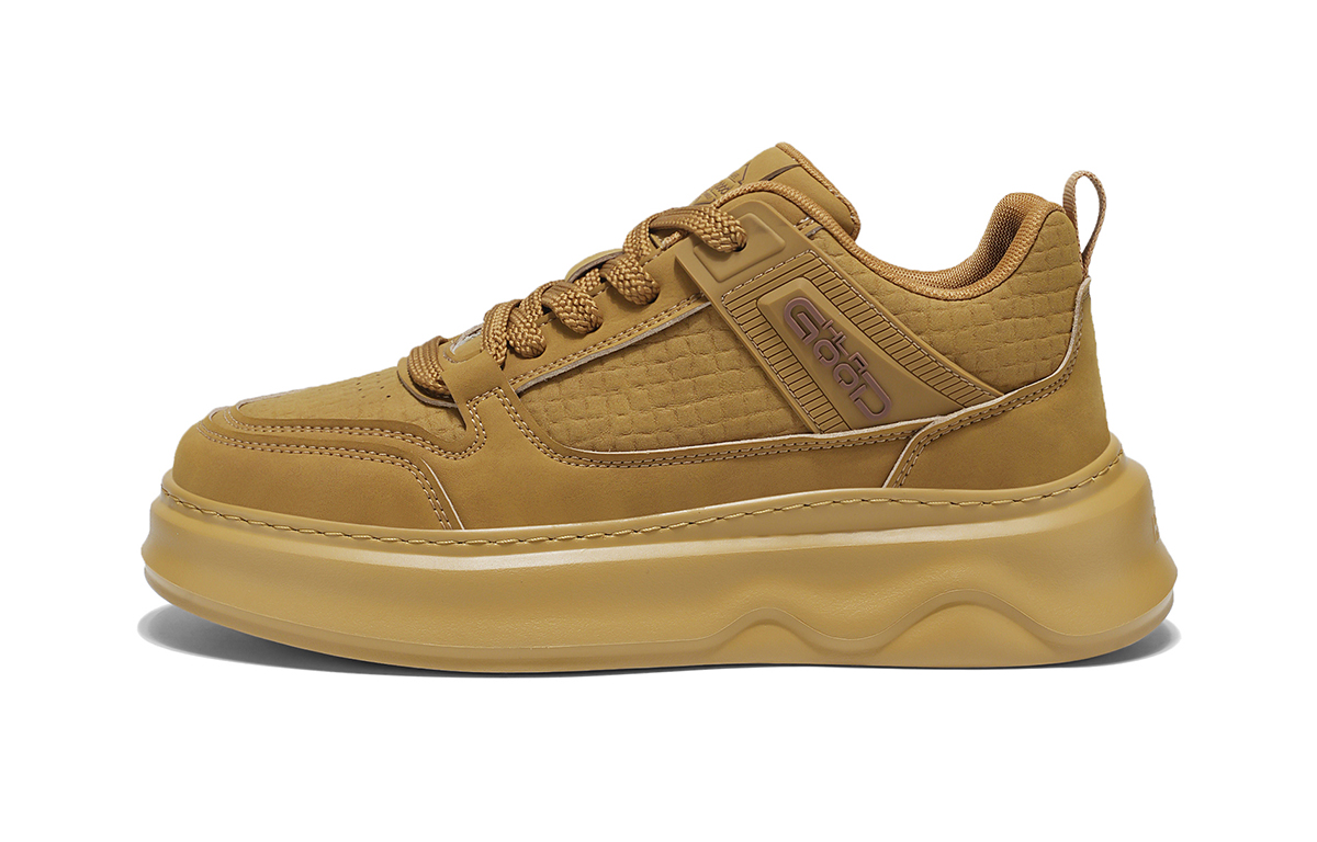 

HLA Кроссовки для скейтбординга мужские низкие Earth Yellow, Black, Khaki