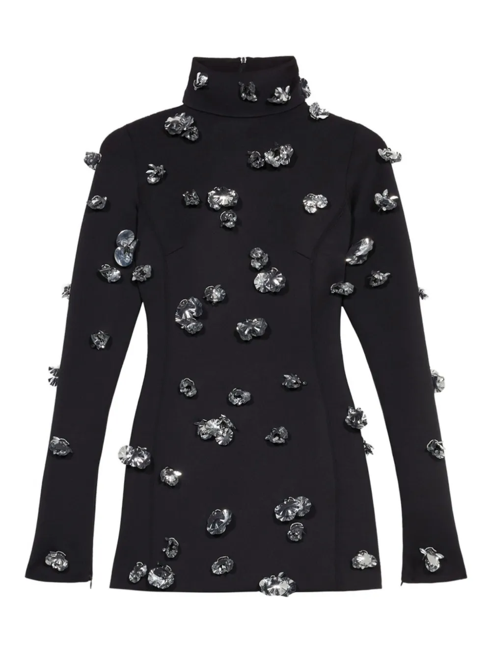 

Платье мини с цветочной аппликацией BLUMARINE, черный