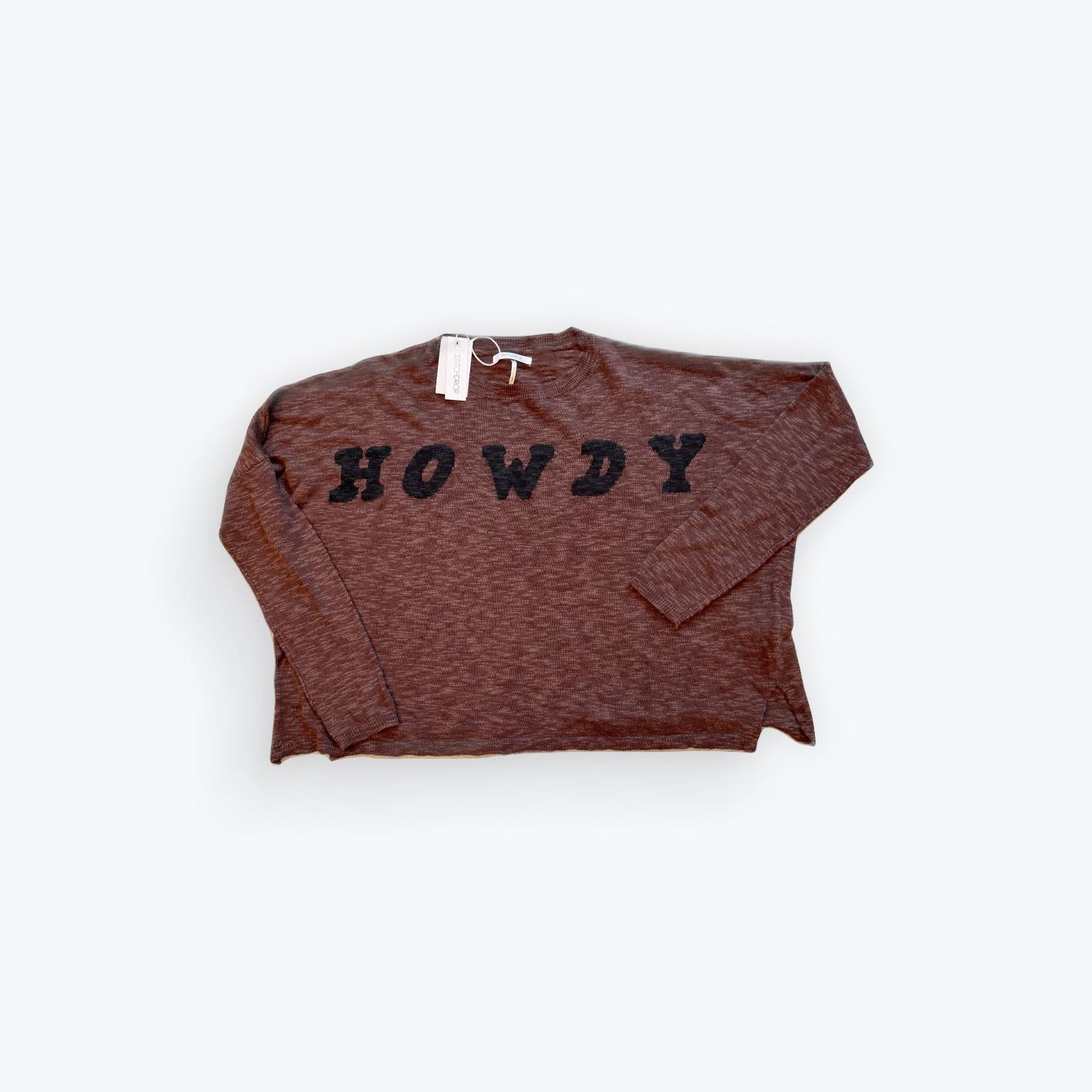 

Футболка женская STITCHDROP, коричневый/черный