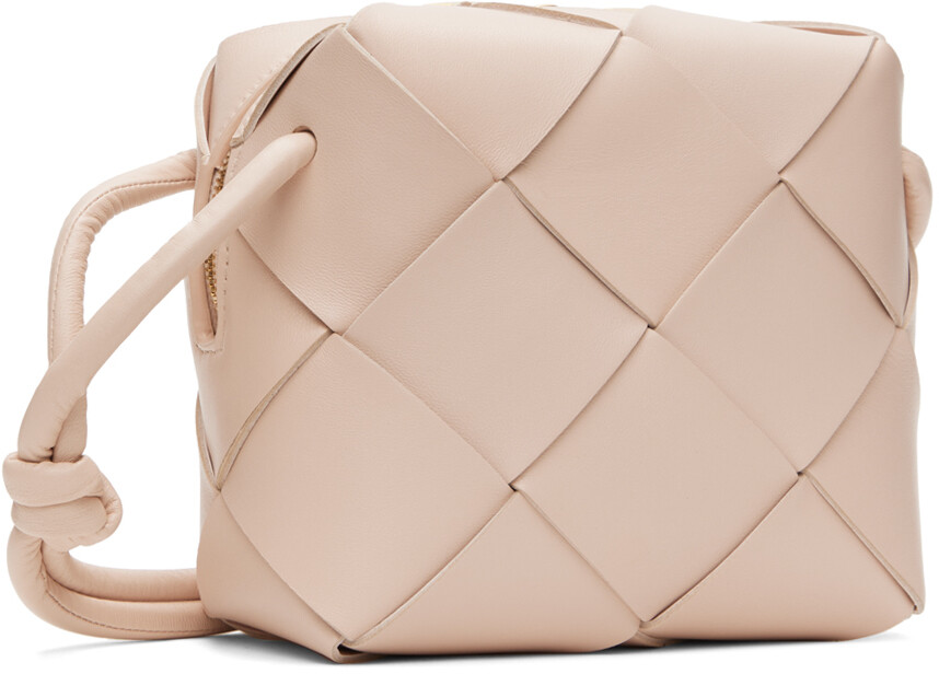 Розовая мини-сумка для фотоаппарата с кассетой Bottega Veneta — фото 3