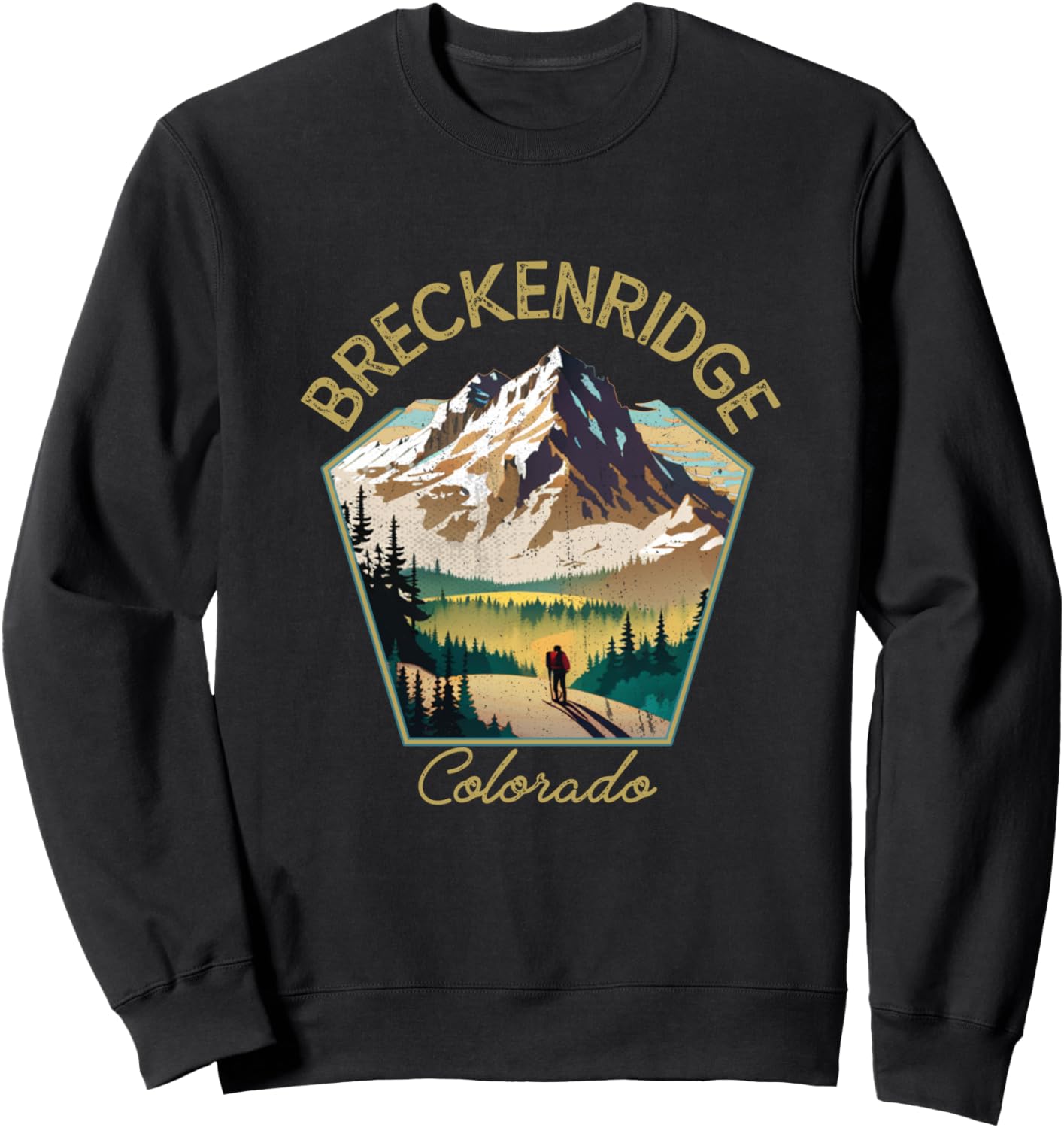 

Breckenridge Retrowear - Сувенирная толстовка Breckenridge Breckenridge Colorado Hiking Clothes Co., черный