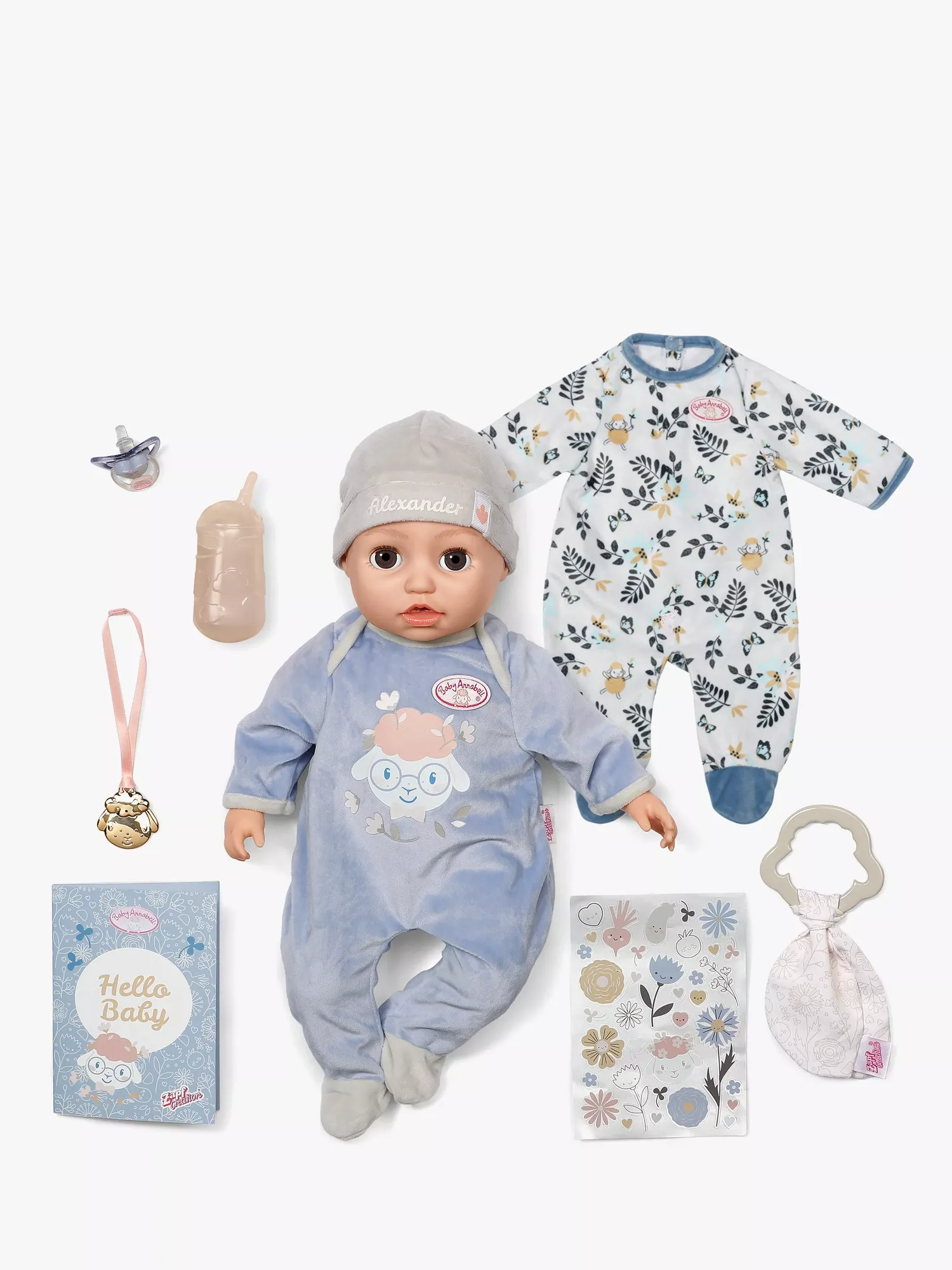 Кукла Active Alexander 43 см в синем комбинезоне и с аксессуарами Baby Annabell