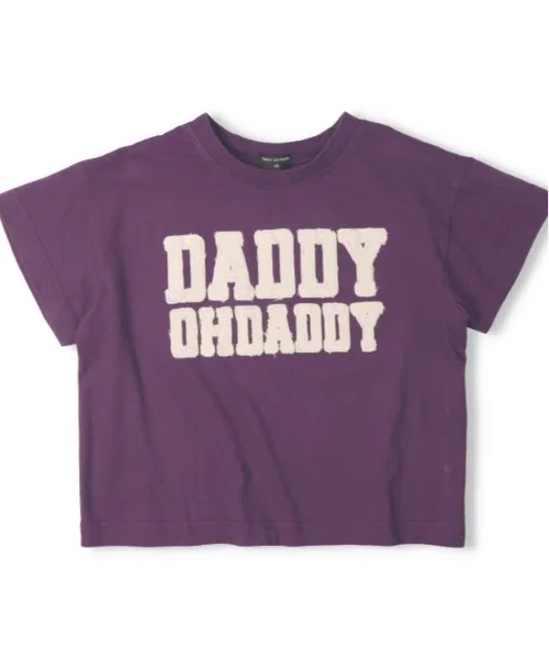 Детская хлопковая футболка с логотипом Daddy Oh Daddy фиолетовая