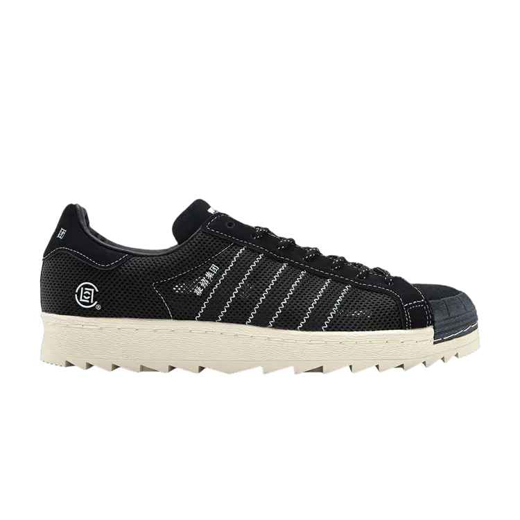 

Кроссовки adidas CLOT x Neighborhood x Superstar 'Black', черный