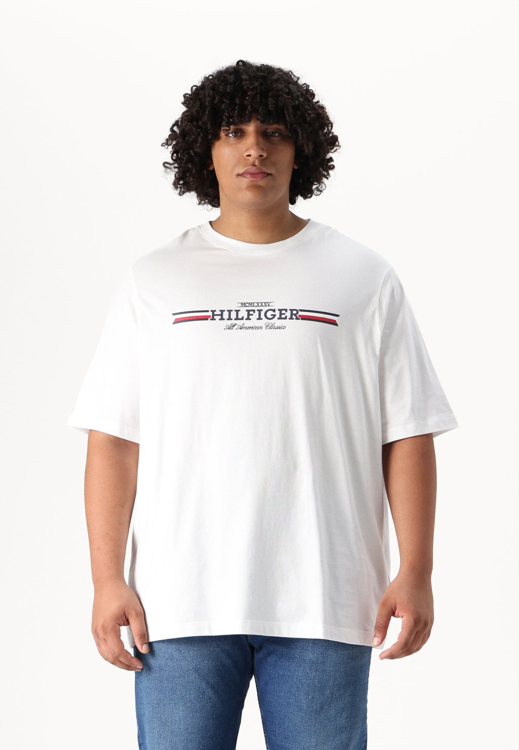 

Футболка с принтом CHEST STRIPE TEE Tommy Hilfiger, белый