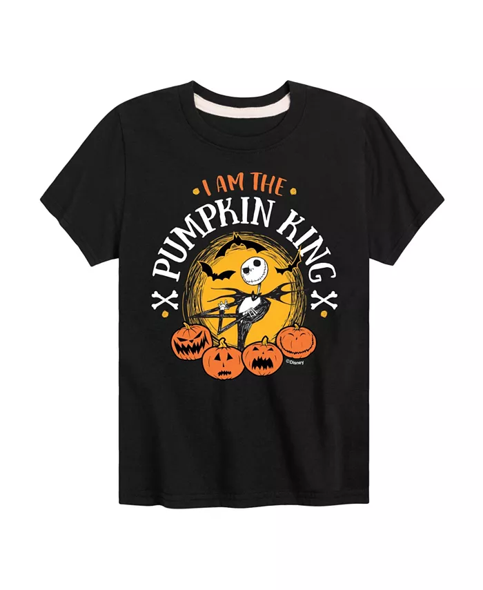 

Футболка с принтом Pumpkin King для мальчиков-подростков Nightmare Before Christmas, черный