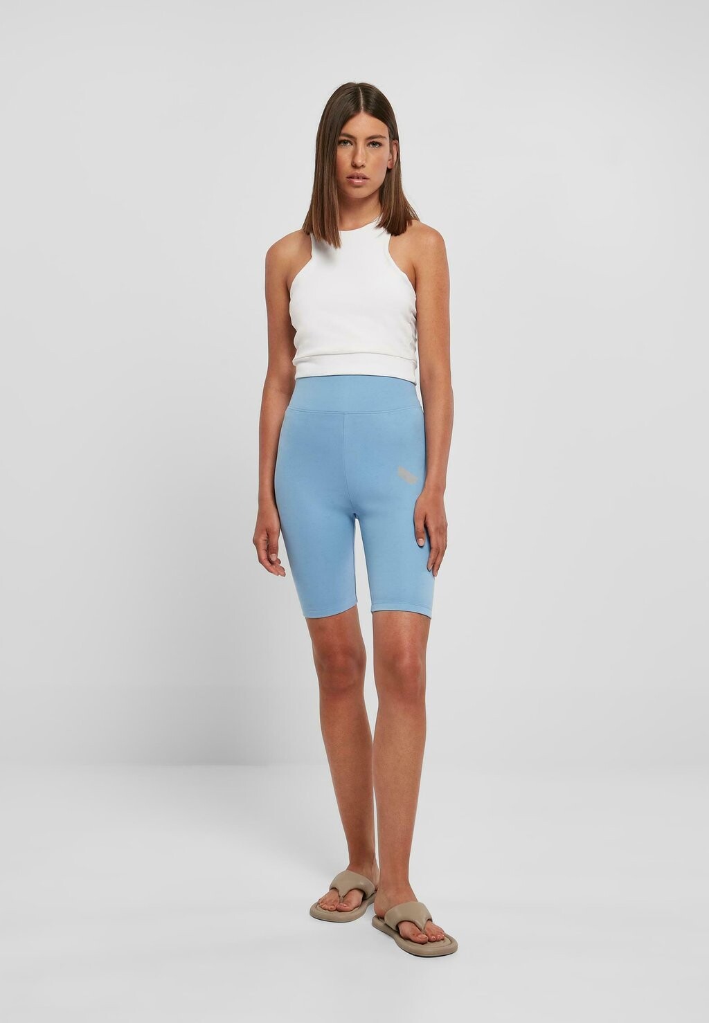 

Брюки HIGH WAIST CYCLE, Leggings Urban Classics, светло-голубой