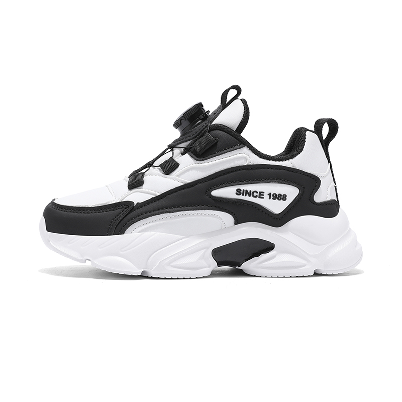 

Детские противоударные износостойкие водонепроницаемые легкие амортизирующие повседневные кроссовки Kids' ADOONGA, черный/белый