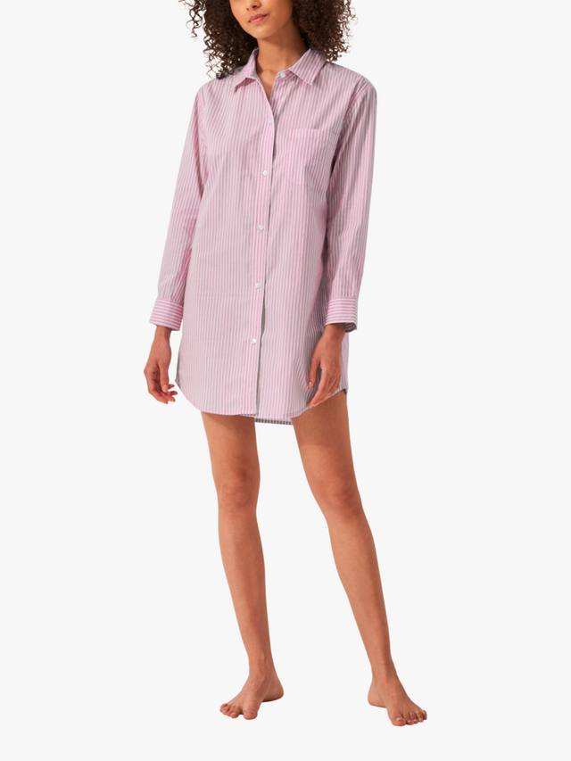 

Полосатая ночная рубашка из органического хлопка myza, Pink/White