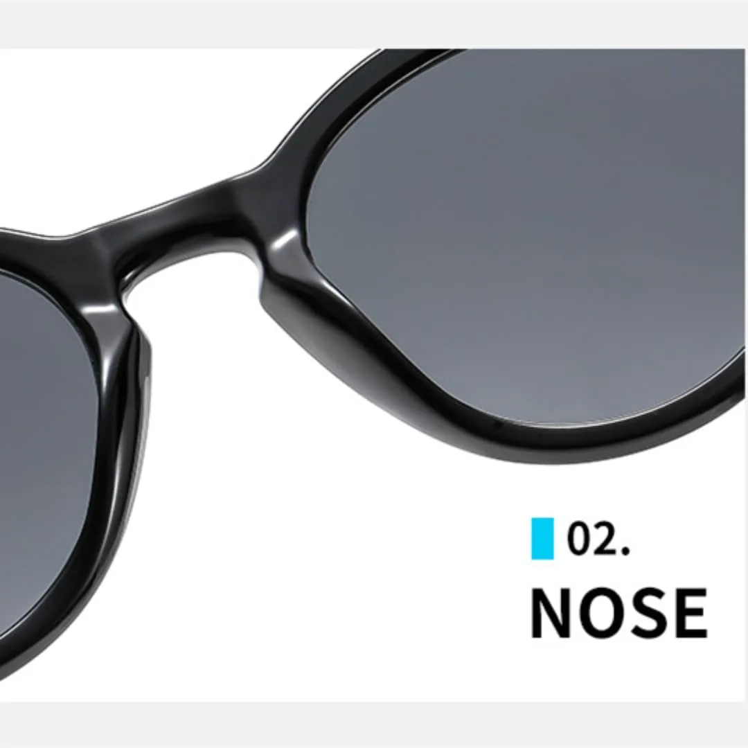 

Солнцезащитные очки для мужчин и женщин - защита UV400 - круглая овальная оправа, цветные линзы, для занятий спортом на открытом воздухе и вождения DSVIGF, Grey