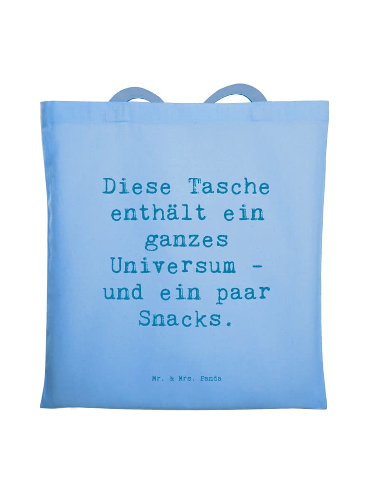 

Сумка через плечо с надписью, сумка-шоппер, вселенная с ... в цвете Небесно-голубой Mr. & Mrs. Panda