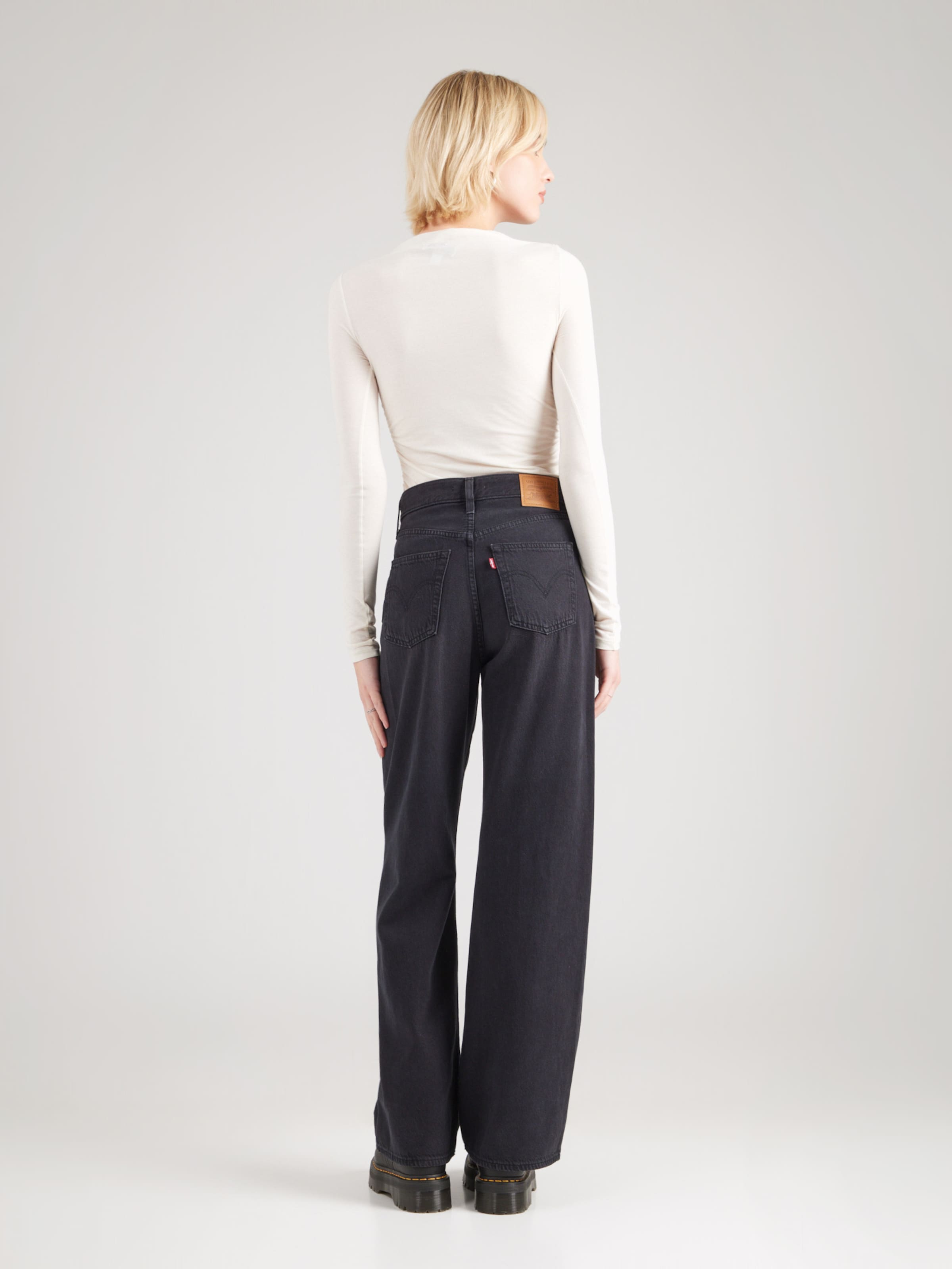 LEVI'S  Джинсы с широкими штанинами 'Ribcage Wide Leg Jeans' в черном дениме — фото 4