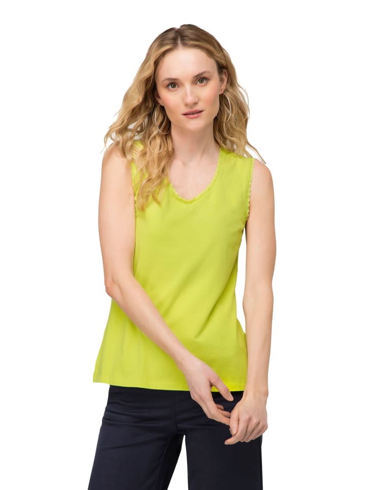 

LAURASØN Вязаный топ салатового цвета