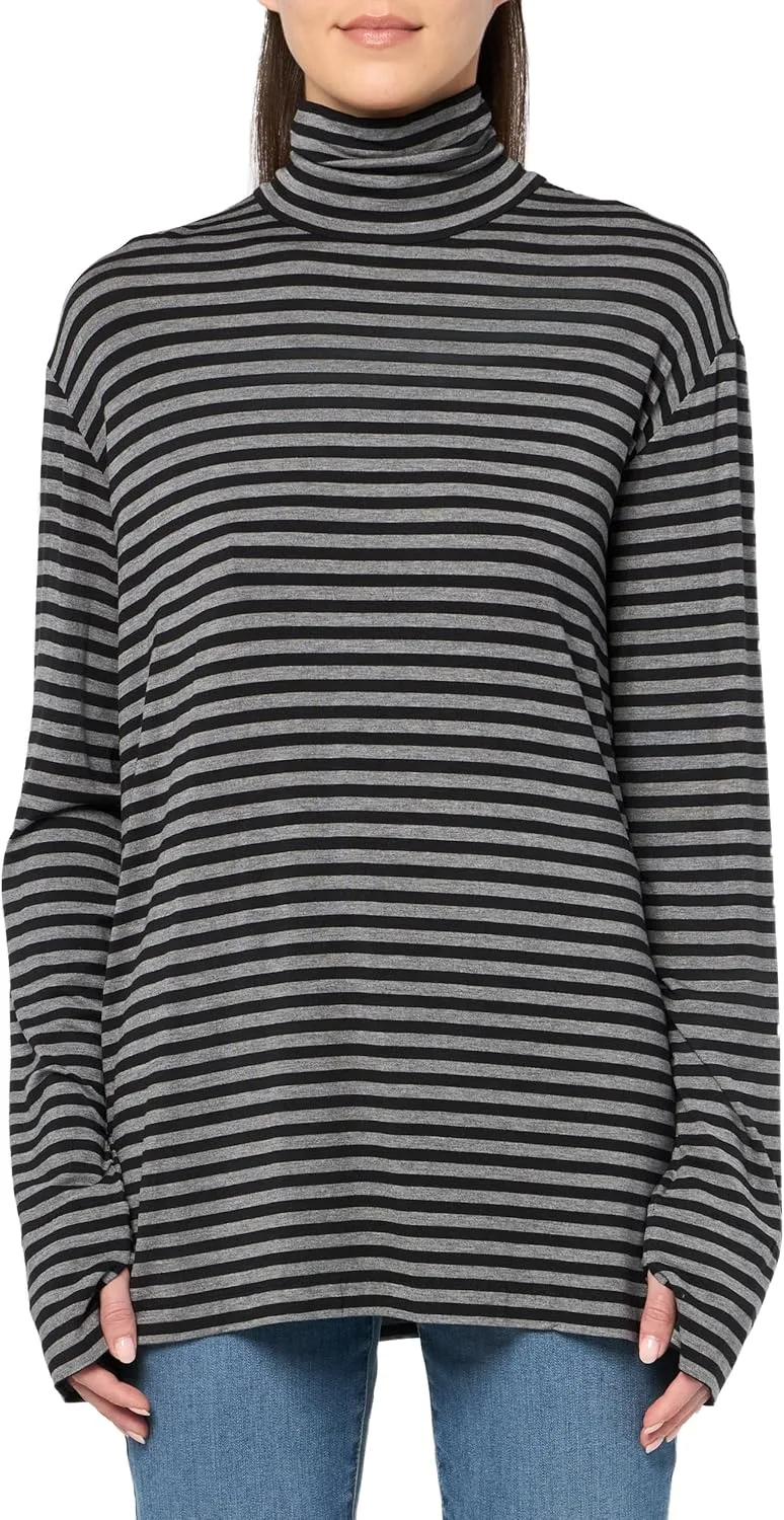 

Norma Kamali Женская водолазка с длинным рукавом Easy Fit