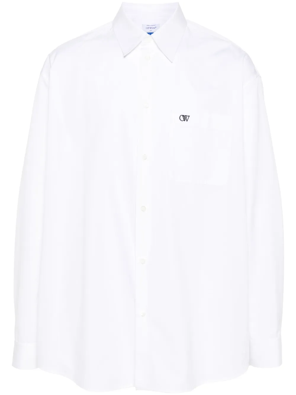 

Рубашка с вышитым логотипом OFF-WHITE, белый