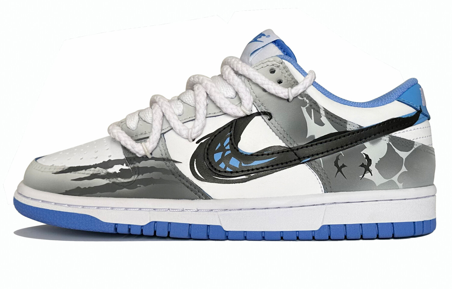 

Кроссовки Nike Dunk Skateboarding Shoes Unisex Low-top Grey/white, светло-серый
