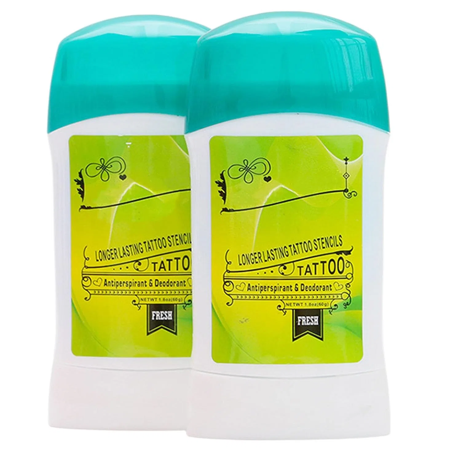 Крем для перевода татуировок «Tattoo Transfer Cream» (2 флакона по 51 г) Fonpoo, Green