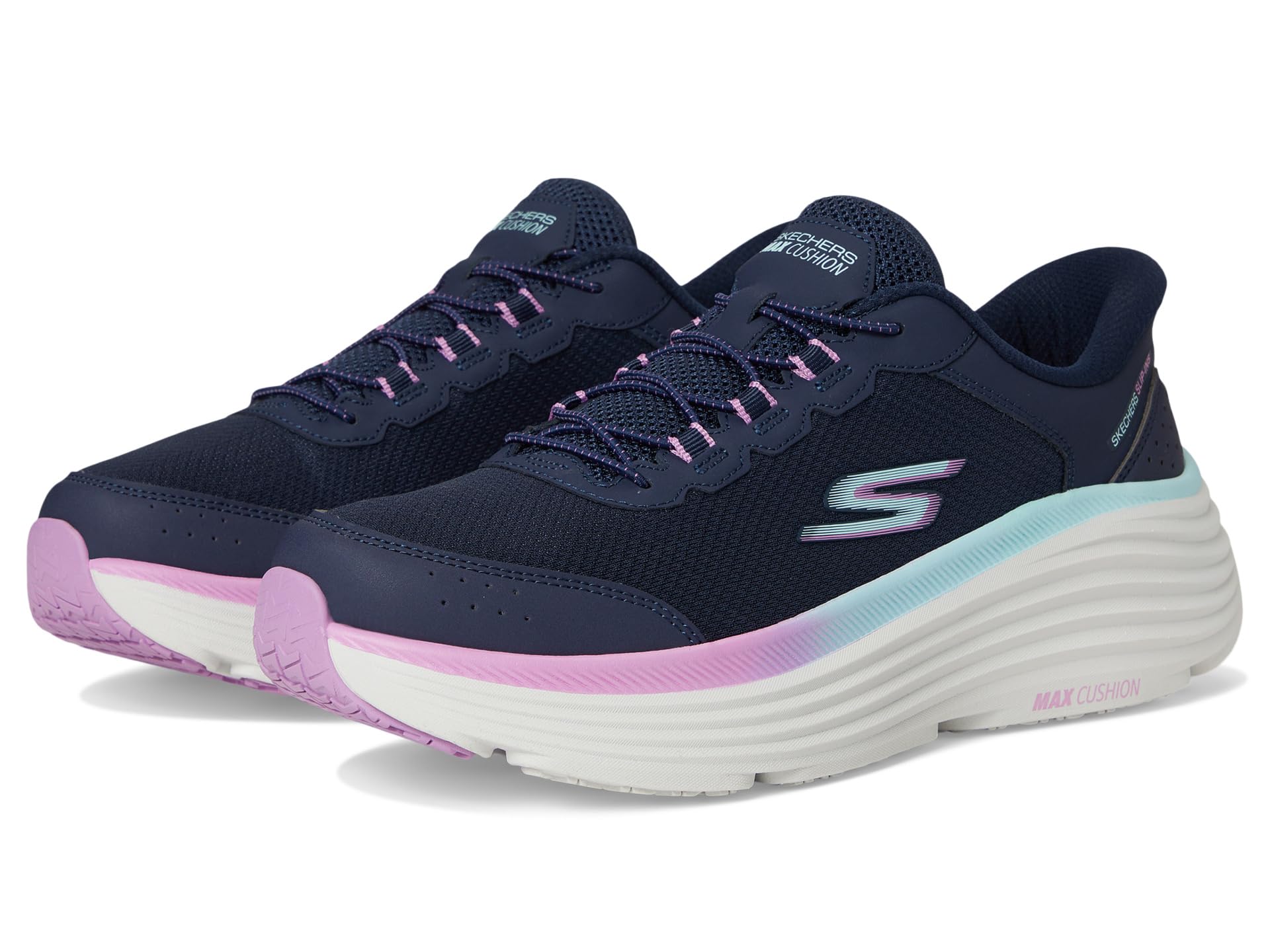 Кроссовки SKECHERS Max Cushioning Endeavour Cardova Hands Free Slip-Ins, цвет Navy/Purple