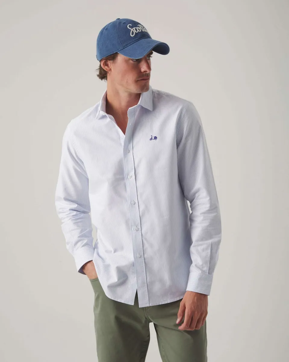 

Мужская рубашка классического кроя в синюю полоску Scotta 1985, синий