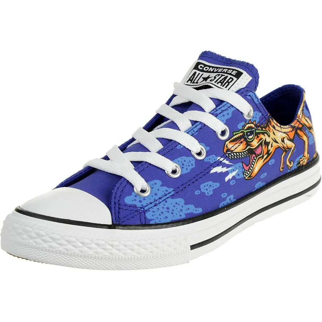 Converse Детские кеды CTAS Low Top из хлопка сине-белые — фото 4
