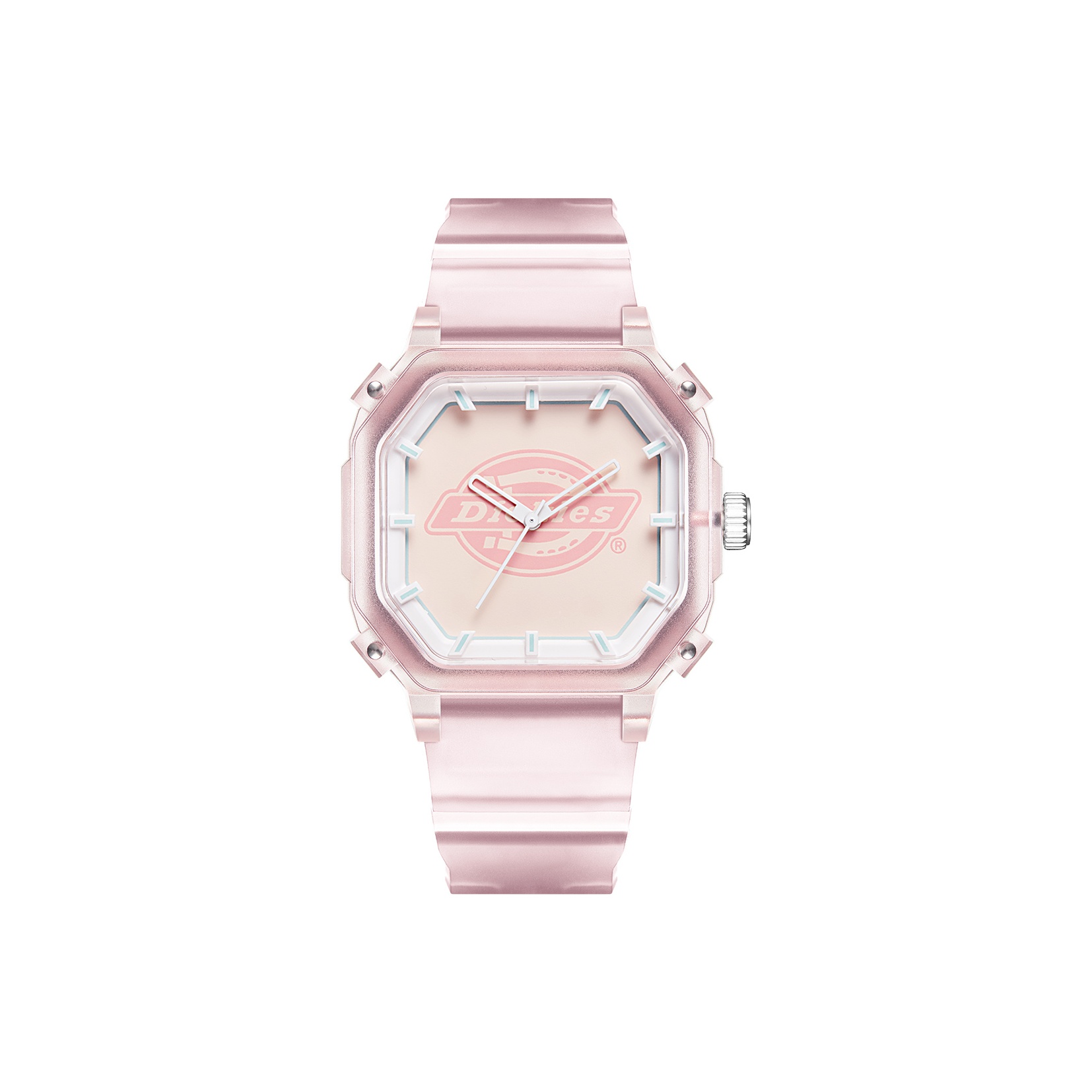 

Dickies Европейские/американские часы, модные наручные часы с маленьким корпусом, кварцевым механизмом, силиконовым ремешком, черным циферблатом, унисекс