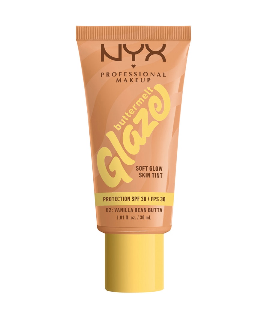 

Жидкая основа NYX Professional Makeup Buttermelt Glaze Soft Glow Skin Tint SPF 30, Nr. 2 - Vanilla Bean Butta, 30 ml