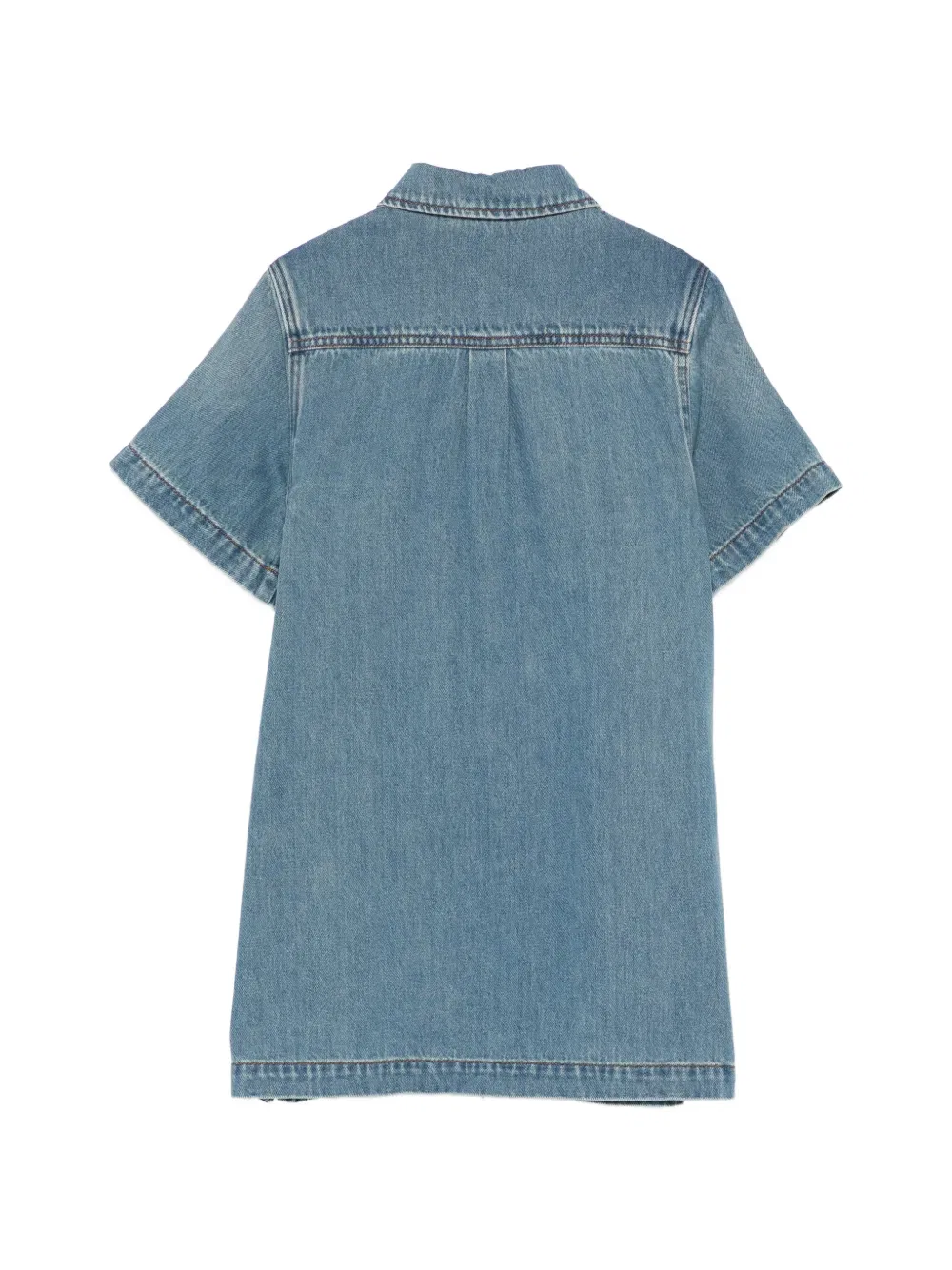Джинсовое платье на пуговицах Stella Mccartney Kids, синий — фото 2
