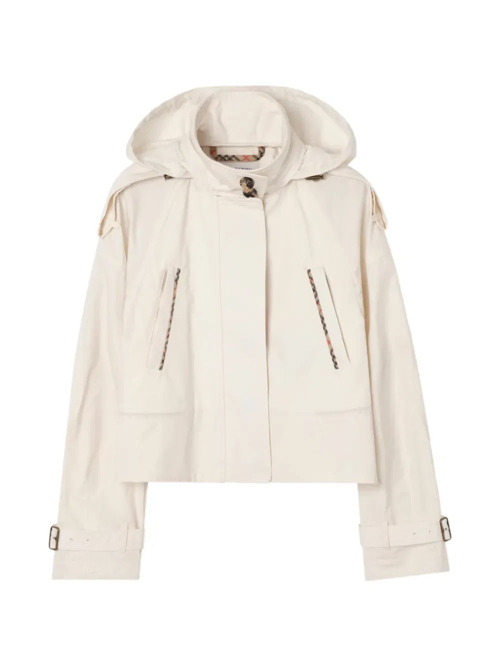 Жакет Ladymoor Burberry, укороченный, хлопковый, нейтральный