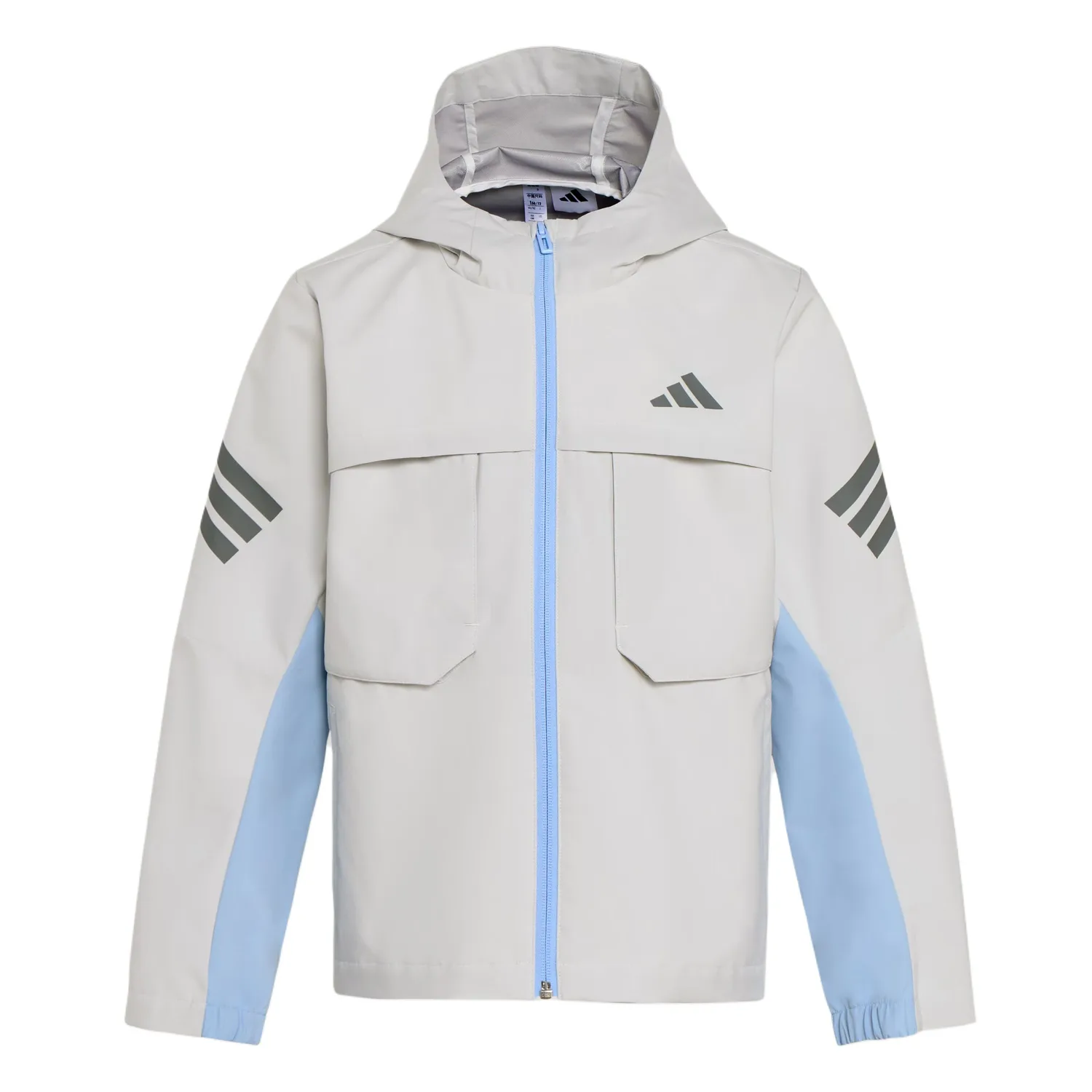 Детская куртка с капюшоном Moderate Adidas, bright белый/черный — фото 3